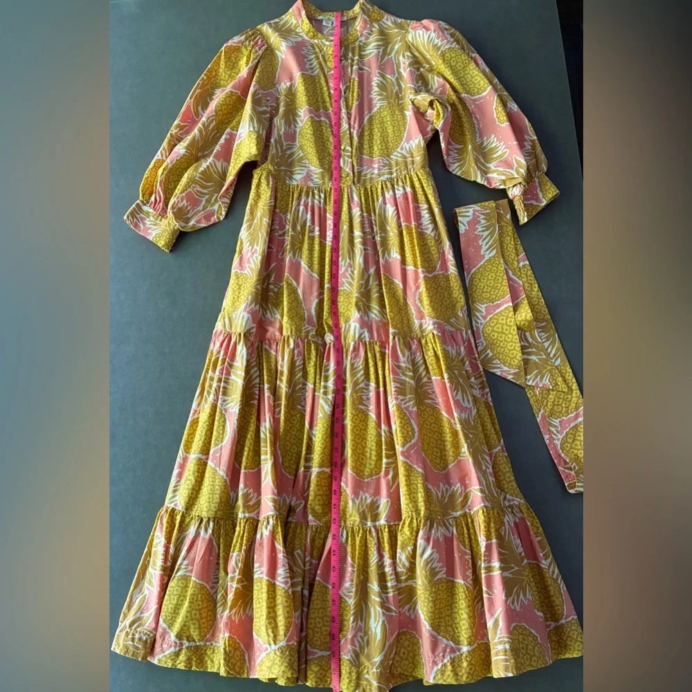Boden Pinapple Print Maxi Dress - Picture 2 of 11